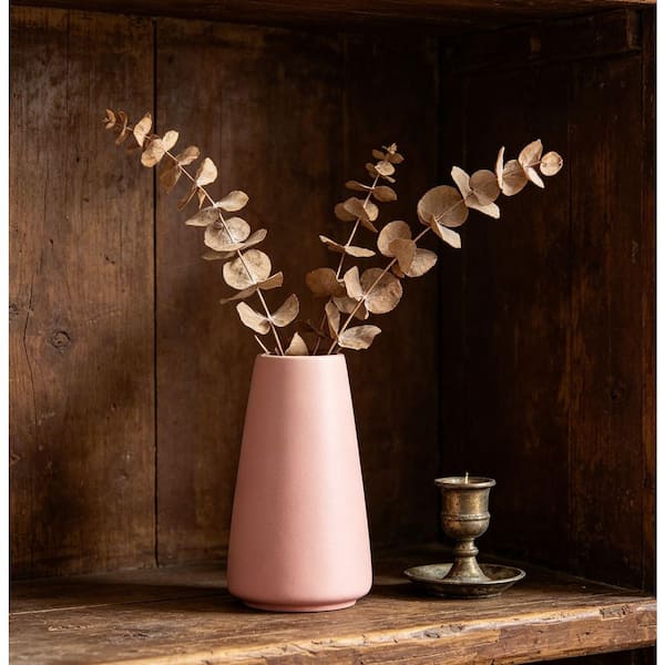 15 in. Pink Ceramic Decorative Vase LAN1Y151 - The Home Depot
