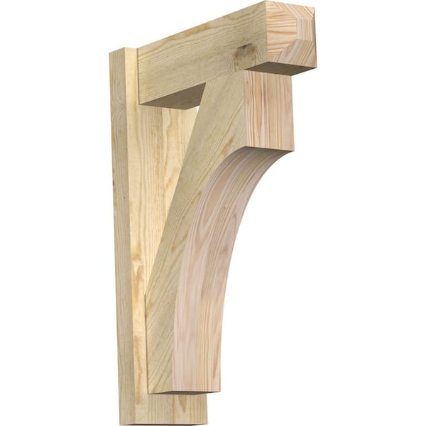 Ekena Millwork 6 in. x 26 in. x 18 in. Douglas Fir Westlake Craftsman Rough Sawn Outlooker