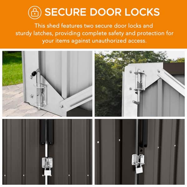 Sunjoy 13 ft. W x 20 ft. D Outdoor Storage Shed, Multi-Purpose