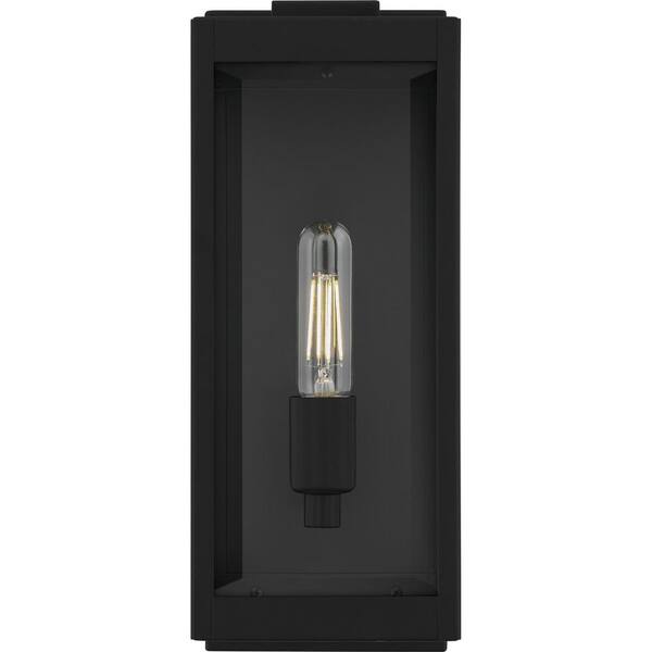 Quoizel Eastover 16 in. Earth Black Outdoor Hardwired Wall Lantern