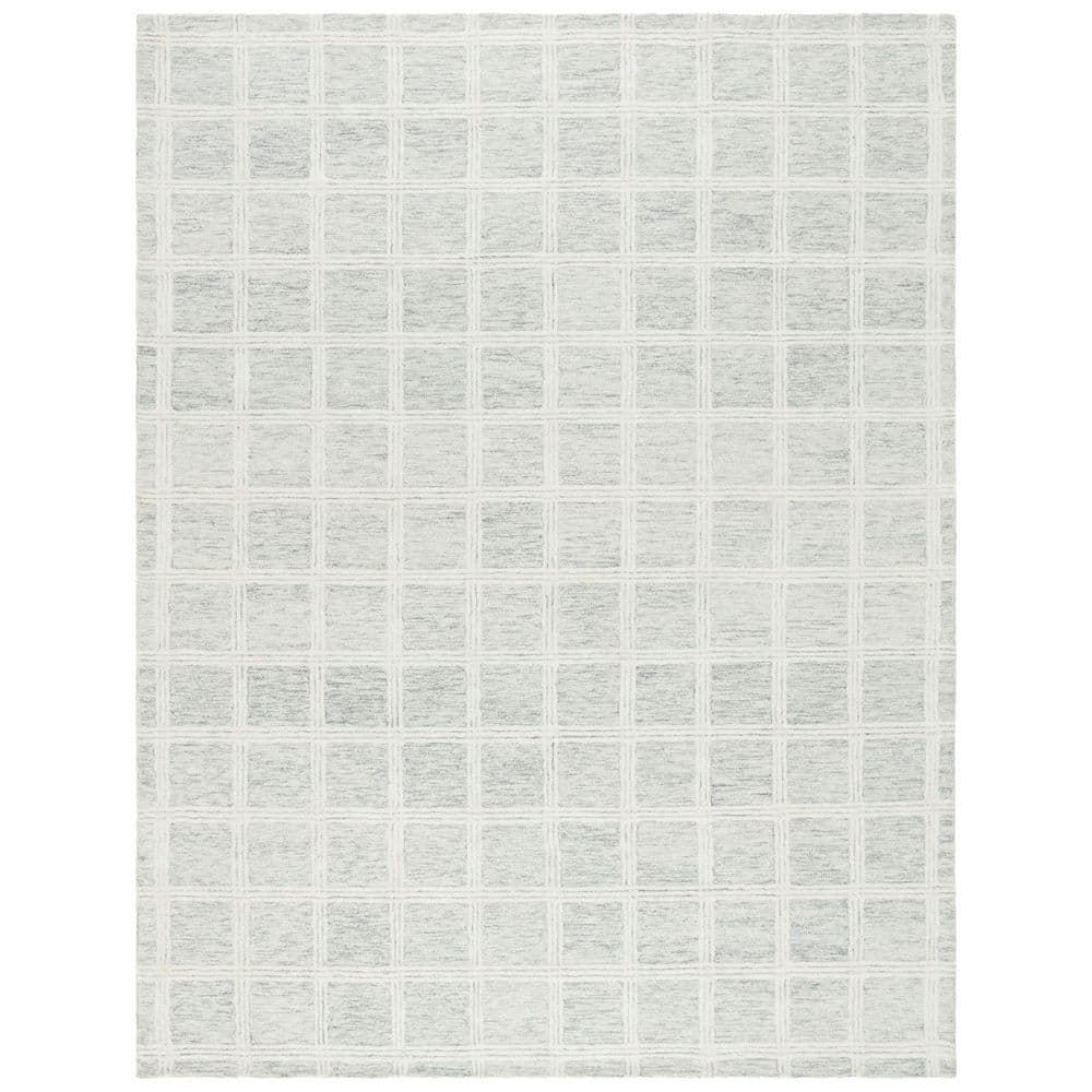 Pine 8 ft. x 10 ft. Gray/Ivory Solid Geometric Area Rug price history on PriceWatchPro