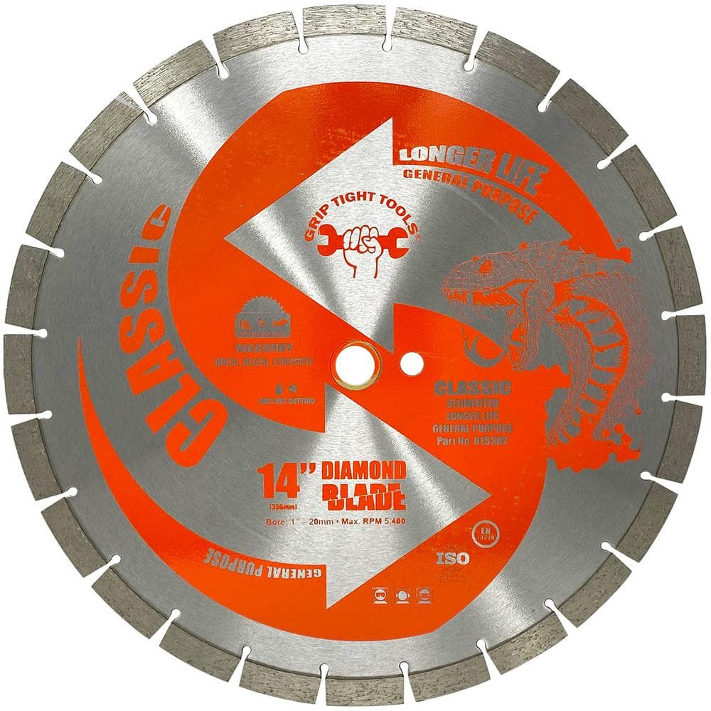 Grip Tight Tools Classic 4-in Wet/Dry Segmented Rim Diamond Saw Blade at