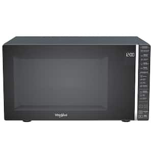 21 in. 1.1 cu. ft. Countertop Microwave in Black with Automatic Cleaning Option