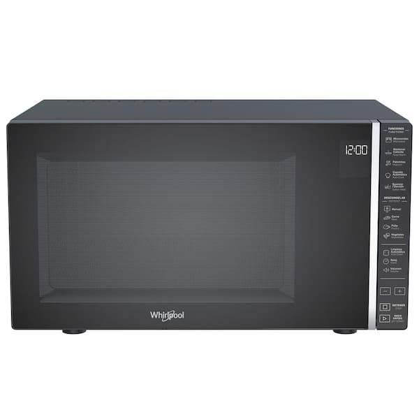 Whirlpool 21 in. 1.1 cu. ft. Countertop Microwave in Black with Automatic Cleaning Option