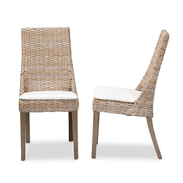 Toby Greywashed Rattan Dining Chair