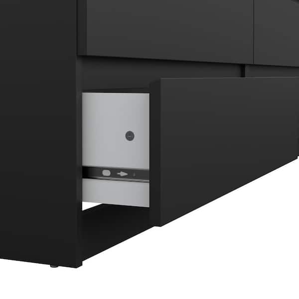 Tvilum Scottsdale Black Matte 6 Drawers 60.55 in. Dresser Without