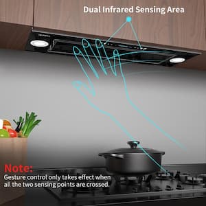 30 in. 900 CFM Ducted Insert with LED Light Range Hood in Stainless Steel and Black Glass