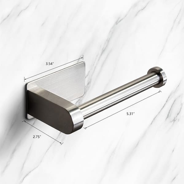 Simtive Adhesive Toilet Paper Holder, No Drilling Stainless Steel