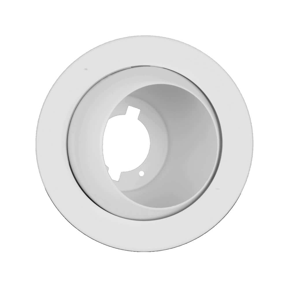 4'' White Adjustable Recessed Eyeball Trim