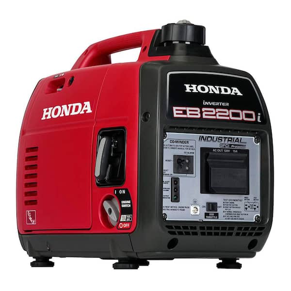 2,200-Watt/1,800-Watt Recoil Start Gasoline Powered Inverter Industrial Generator with CO Shutdown and GFCI Protection
