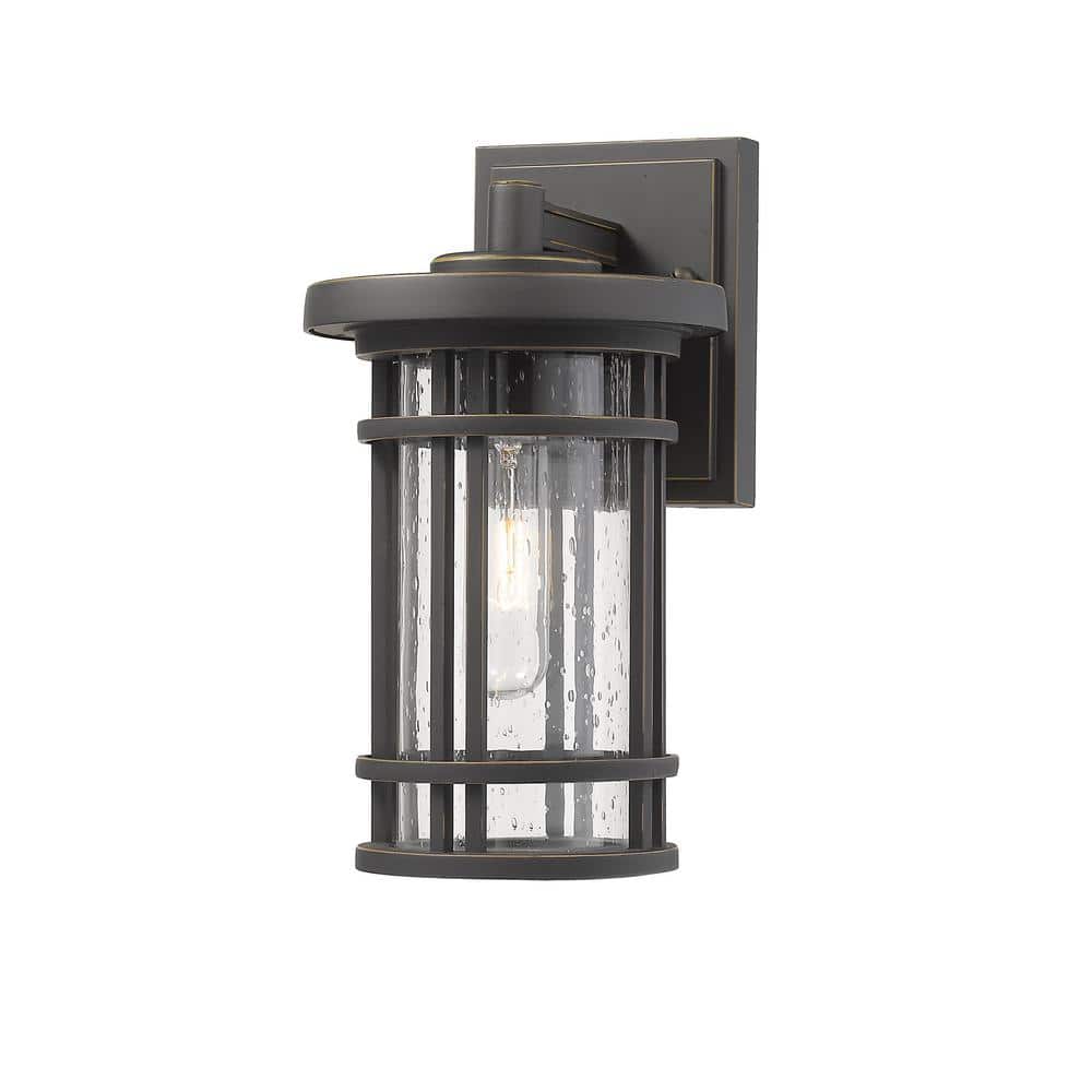Jordan Oil Rubbed Bronze Outdoor Hardwired Lantern Wall Sconce with No Bulb