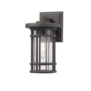 Jordan Oil Rubbed Bronze Outdoor Hardwired Lantern Wall Sconce with No Bulbs Included