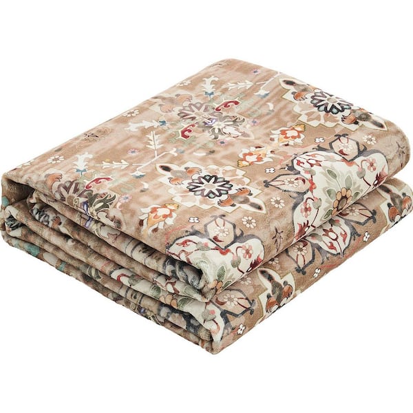 Area Rug 6 x 9 ft. Washable Non-Slip and Tear-Resistant Carpet, Pet Friendly Vintage Indoor Rug, Brown Green 2025 Update