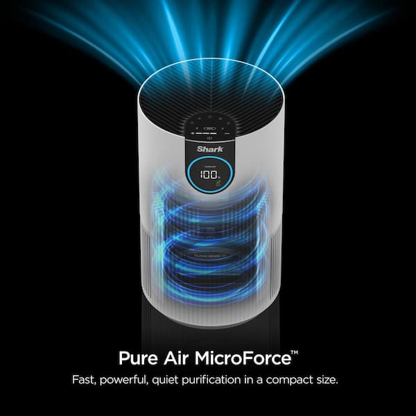 Shark Air Purifier with Nanoseal HEPA, Cleansense IQ, Odor Lock, Cleans up  to 500 Sq. ft, Charcoal Grey, HP100 