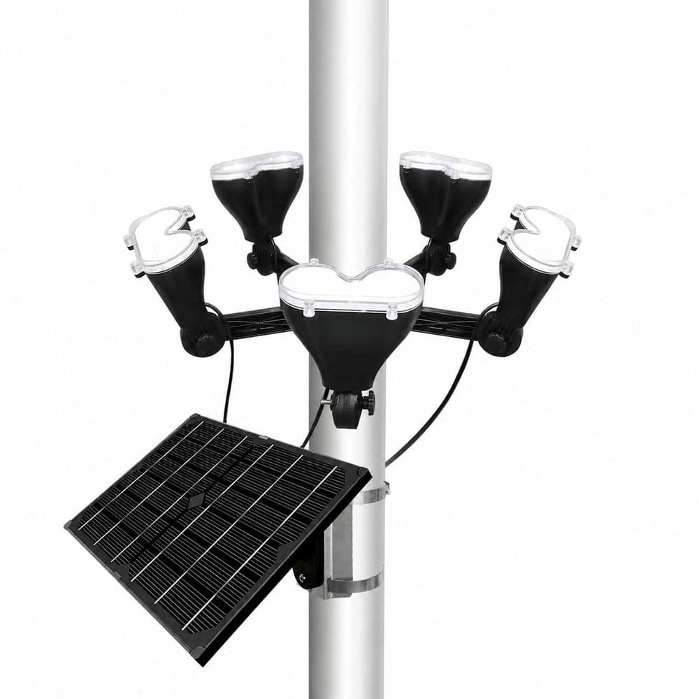 ABS Solar Flagpole Light 155 LEDs 4800lm Waterproof Outdoor Flag Pole Light Dusk to Dawn 1-Pack price history on PriceWatchPro