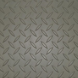 7.5 ft. x 14 ft. Pewter Textured PVC Small Car Mat