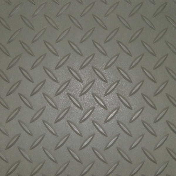 Diamond Deck 7.5 ft. x 10 ft. Pewter Textured PVC Floor Mat