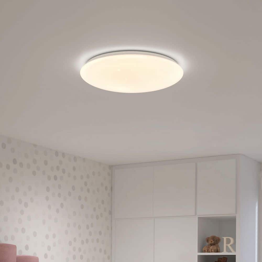 Empress 13 in. Round Dome Polished White Finish Integrated LED Flush Mount Selectable White 3 CCT Dimmable price history on PriceWatchPro
