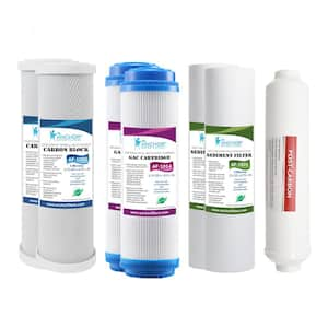 1-Year Replacement Water Filter Cartridge Set for 5-Stage RO System without TFC Membrane