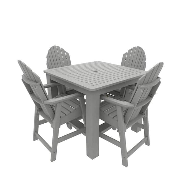 Unbranded Muskoka 5-Pieces Square Recycled Plastic Outdoor Counter Bistro Dining Set