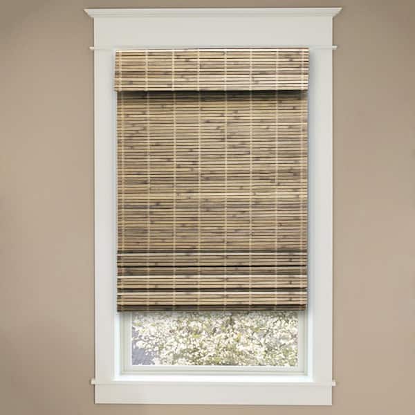 Bayhead White 29W x 60H Cordless Woven Wood Roman Shades Sizes 20-72 Wide and 24-72 High 
