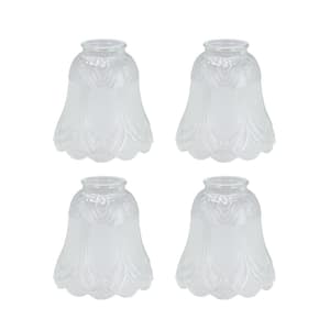 5 in. Clear and Frosted Ceiling Fan Replacement Glass Shade (4-Pack)