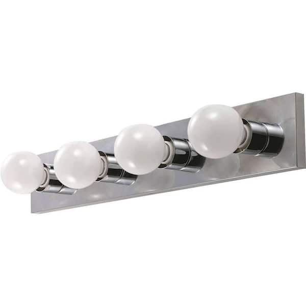Designers Fountain Basic Strip 24 in 4-Light Vanity Light Fixture (Chrome)