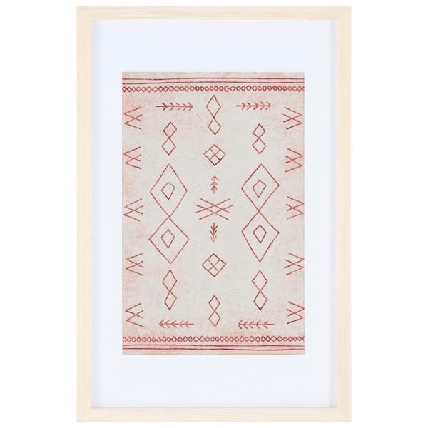 SAFAVIEH Rika Framed Mixed Media Abstract Wall Art 23 in. x 14 in.