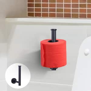 Matte Black Wall-Mount Single Arm Toilet Paper Holder for Bathroom, Washroom in Stainless Steel