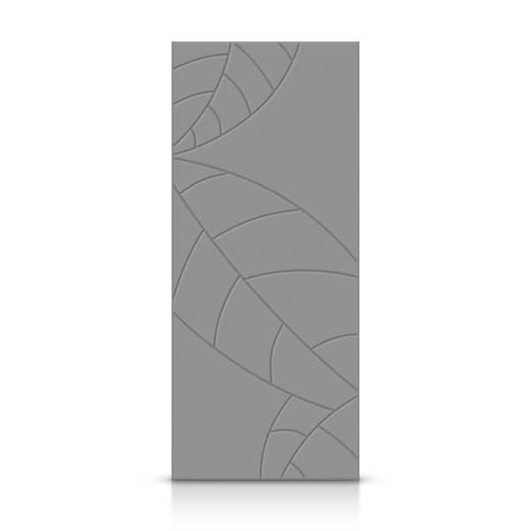 CALHOME 42 in. x 96 in. Hollow Core Light Gray Stained Composite MDF Interior Door Slab