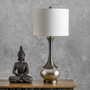 Havana 29 in. Chrome Contemporary Table Lamp with Shade
