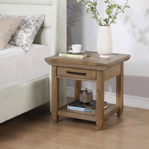 Riverdale 24 in. Driftwood Brown Rectangle End Table