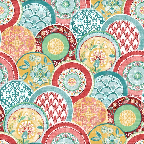 A-Street Prints Laguna Coral Plate Paper Strippable Wallpaper (Covers 56.4 sq. ft.)