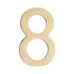 5 in. Polished Brass House Number 8