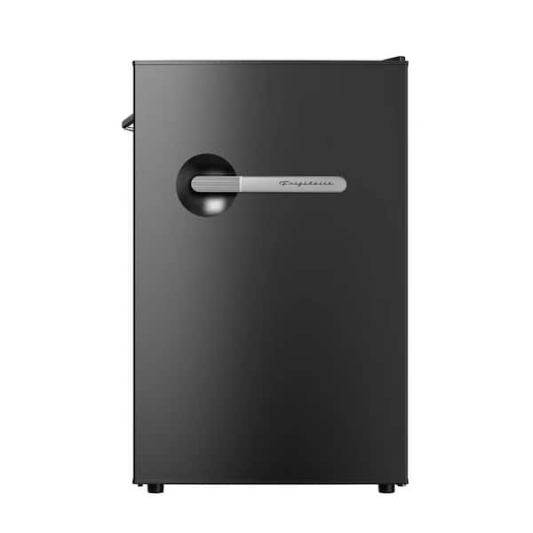 Frigidaire 4.5cu. ft. Mini Refrigerator in Retro Bar Style Fridge with Side Bottle Opener in Black Color