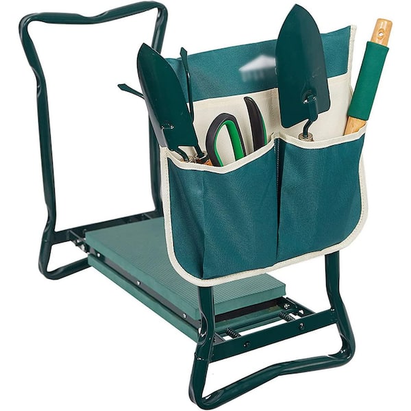 Garden Kneeler Seat Garden Stools Foldable Stool with Tool Bag