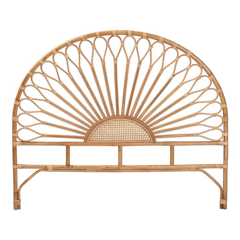 bali & pari Perenna Brown Natural Rattan Queen Headboard 217-12723-HD
