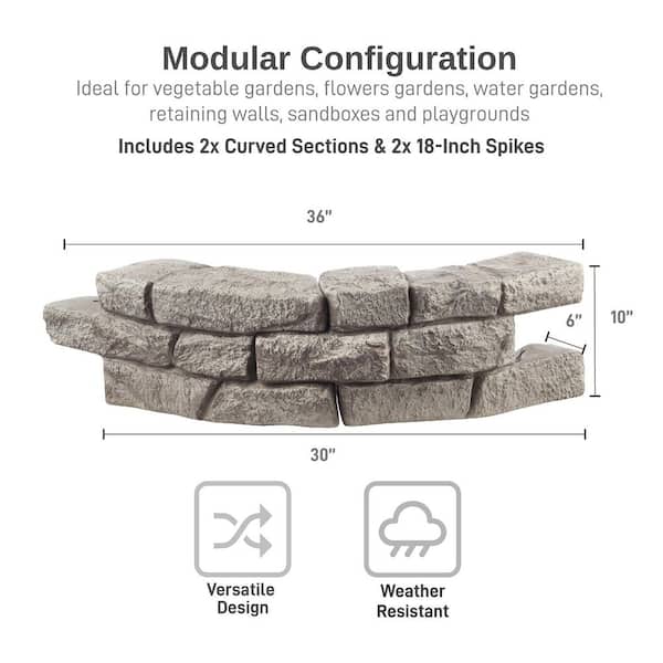 RTS Home Accents - 18 in. Spikes Raised Garden Bed