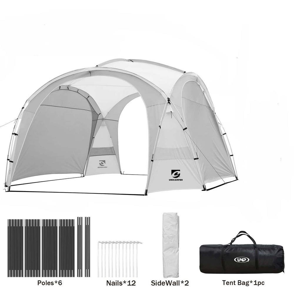 12 ft. x 12 ft. Pop up Canopy UPF50+ Tent with Side Wall for Camping Trips Backyard Fun Party or Picnics in White price history on PriceWatchPro