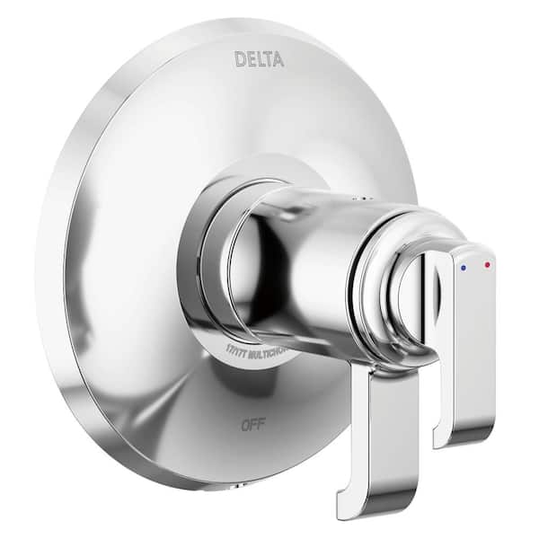 Delta Tetra TempAssure 1-Handle Wall-Mount Valve Trim Kit in Lumicoat Chrome (Valve Not Included)