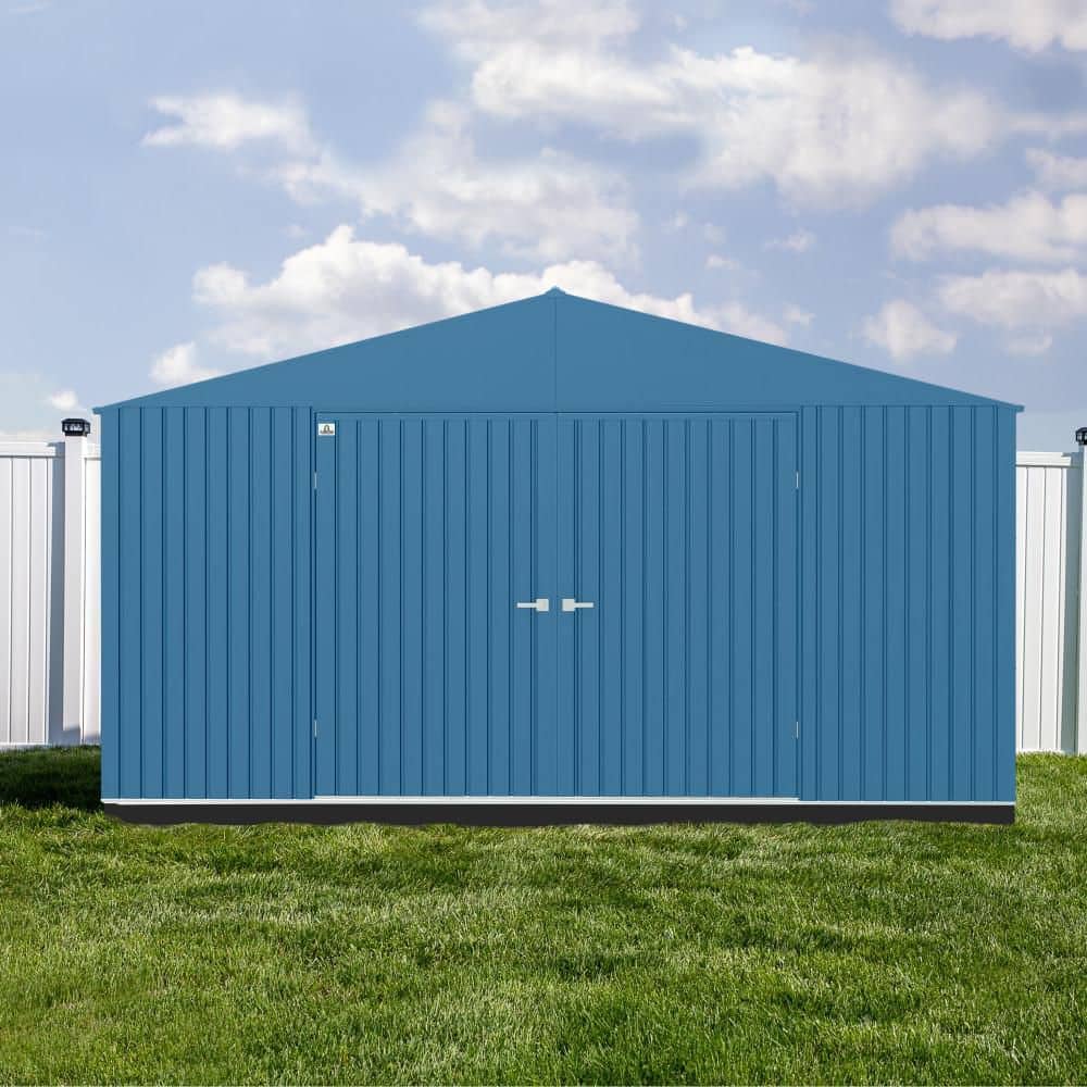 Arrow Elite Storage Shed 14 ft. W x 12 ft. D x 8 ft. H Metal Shed