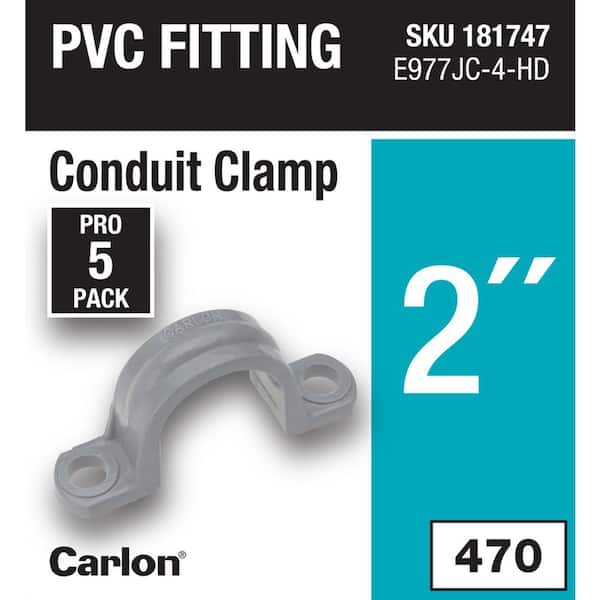 2 in. Electrical PVC Conduit Clamp (5-Pack) (E977JC-4-HD)