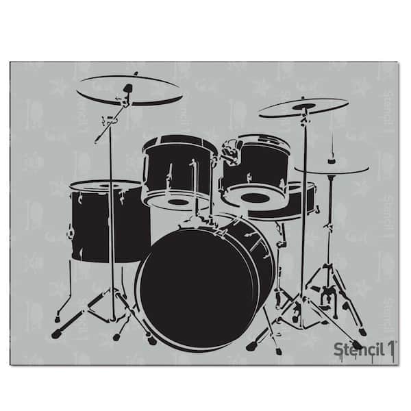 Stencil1 Drumset Stencil