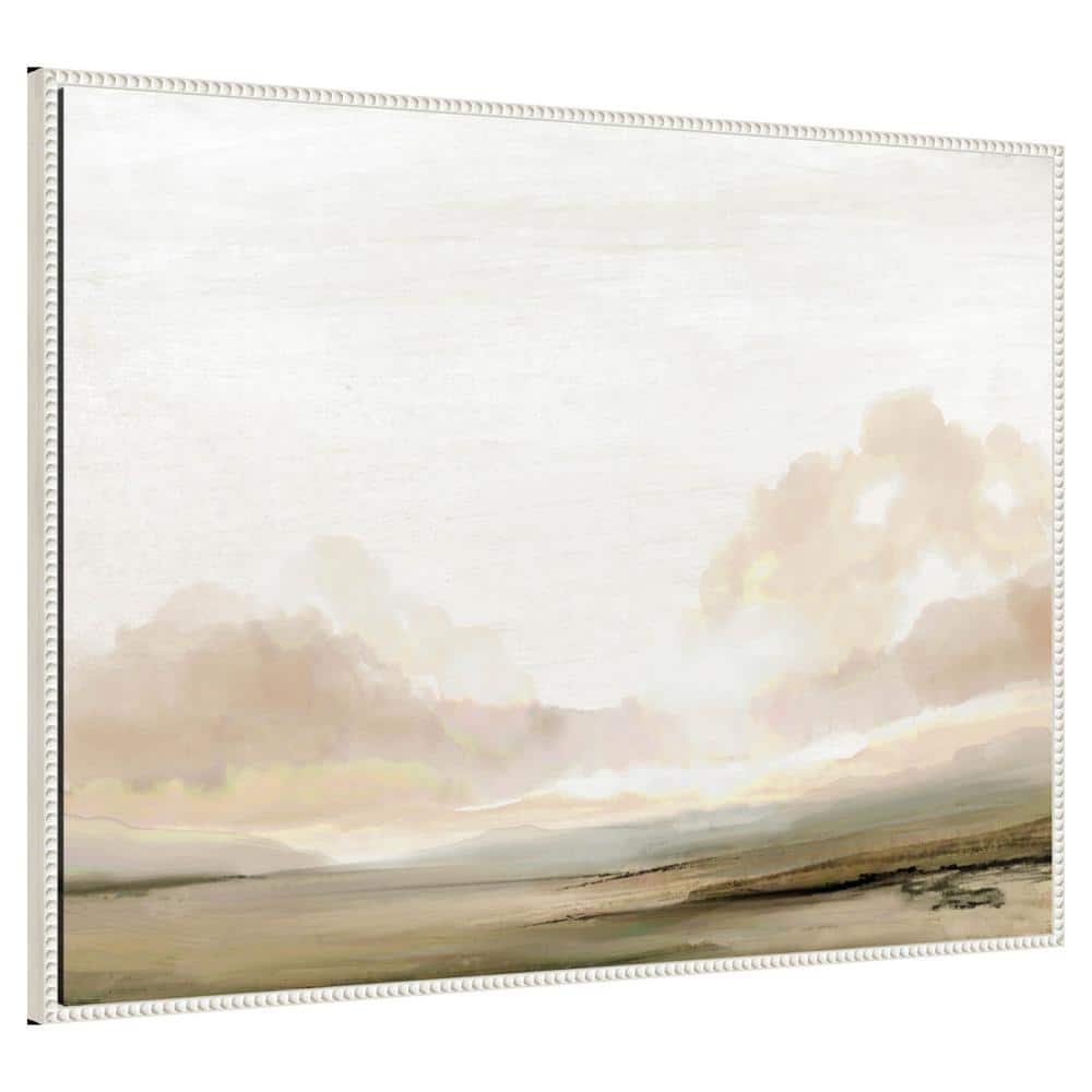 Southern Landscape Abstract Canvas Wall Art with White Floater Frame