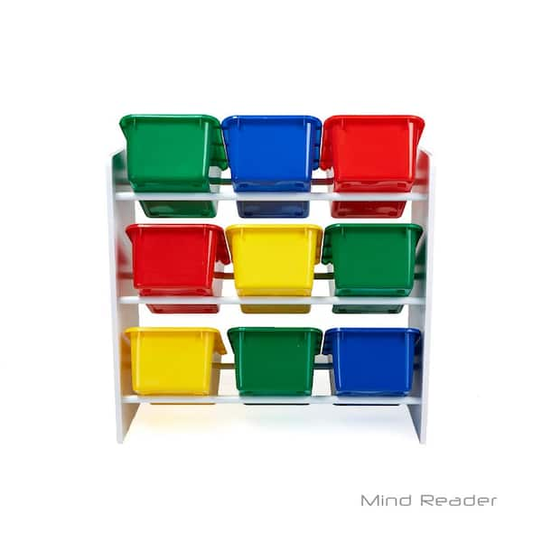 3-Tier Toy Storage Organizer for Kids with 12 Bins - Assorted