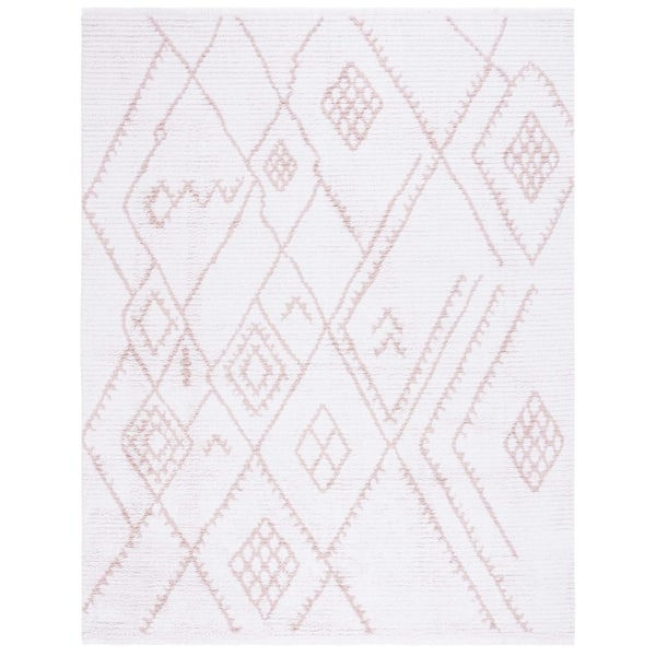 Augustine 6 ft. x 10 Ivory/Pink Geometric Area Rug