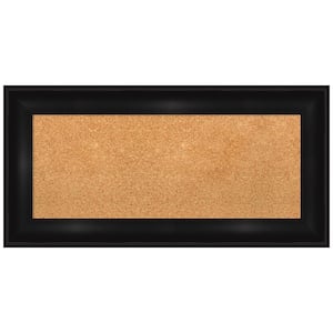 Grand Black 35.75 in. x 17.75 in. Framed Corkboard Memo Board