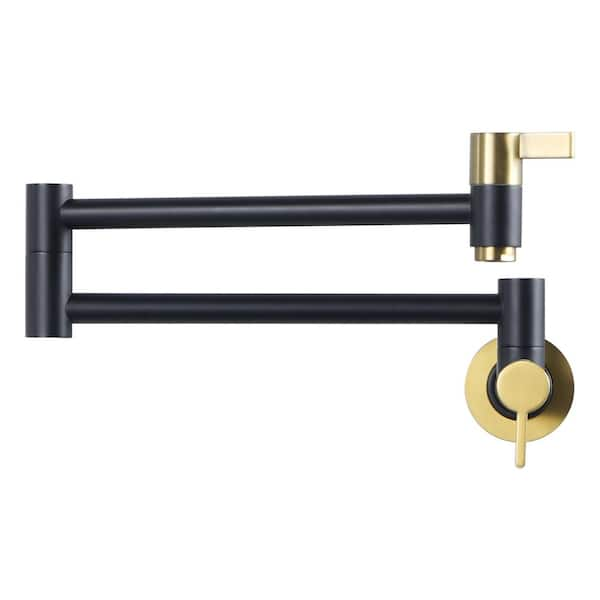 IVIGA Brass Wall Mounted Pot Filler with 2-Handles and Standard 1/2 NPT ...