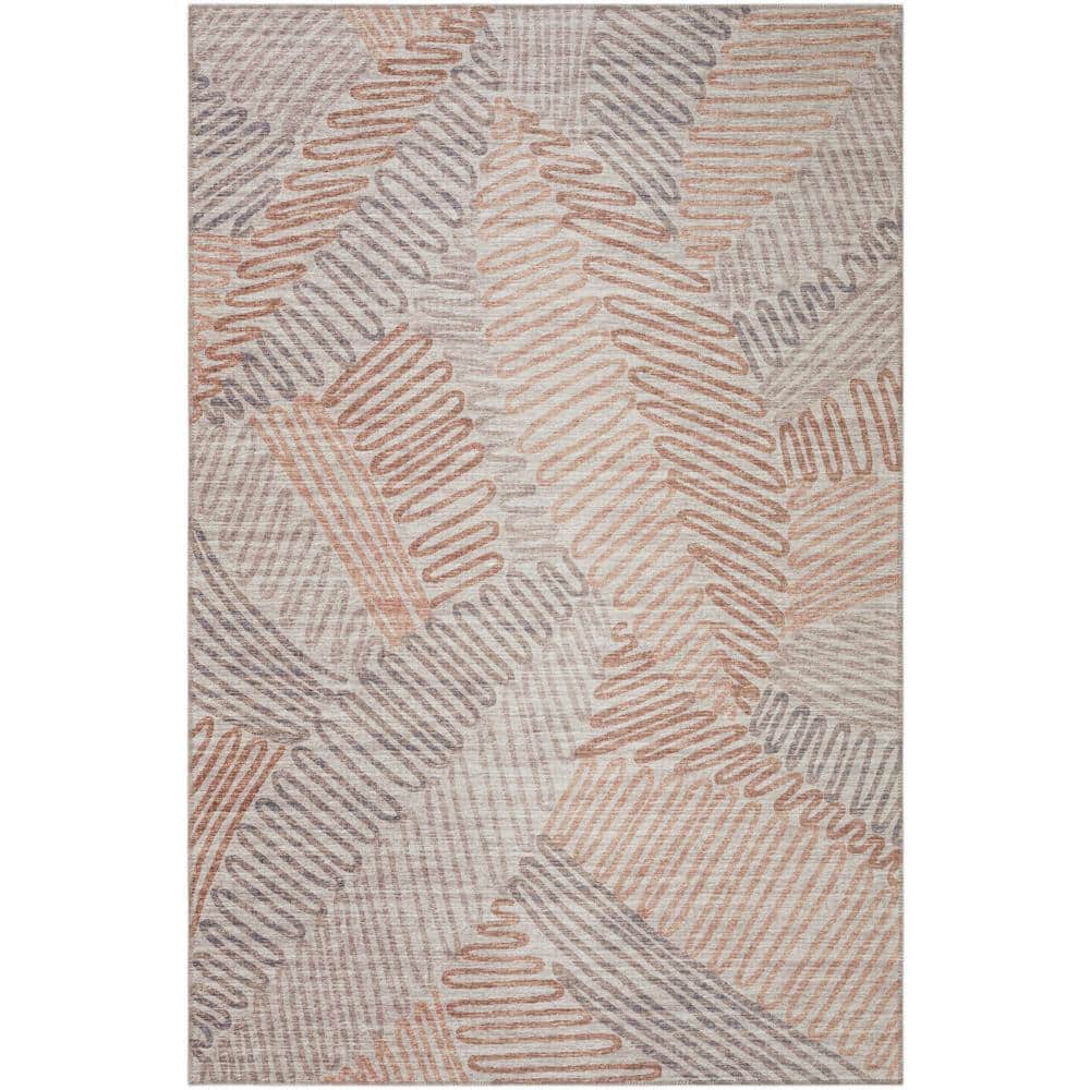 Addison Rugs Modena Walnut 3 ft. x 5 ft. Abstract Area Rug HDMO11WA3X5 ...