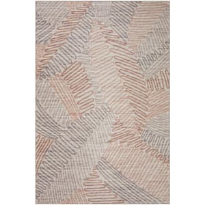 Modena Walnut 5 ft. x 7 ft. 6 in. Abstract Area Rug